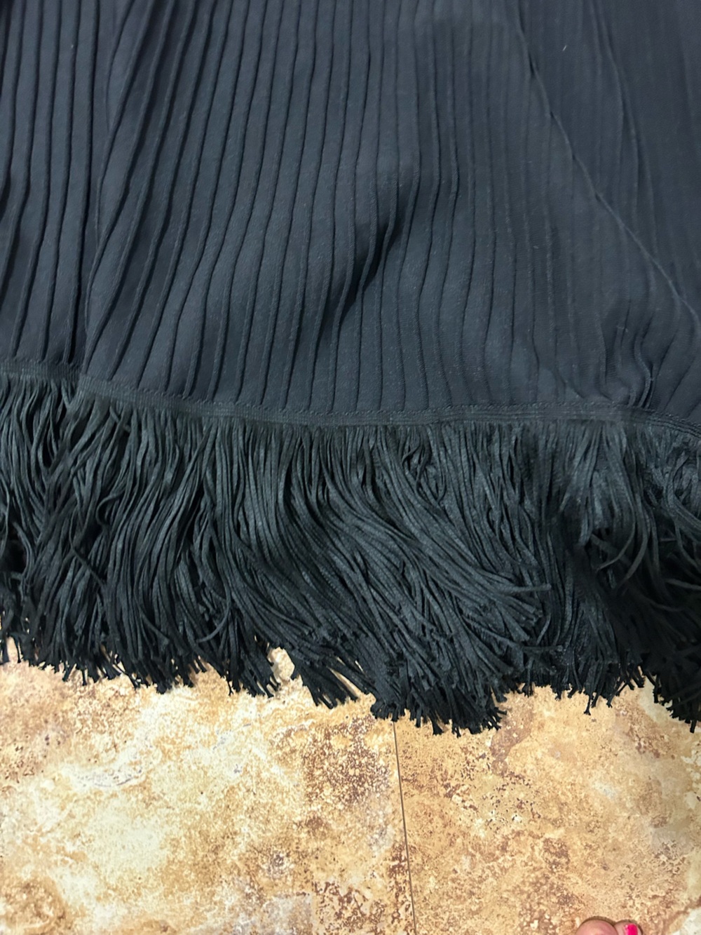 Express Black Ribbed Dress - Picture 2 of 4